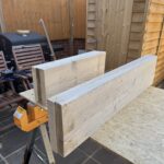 Base cuts for the store frame sanded and ready for assembly.