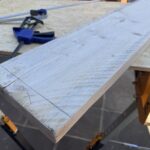 Measuring up for the trim recess cuts.