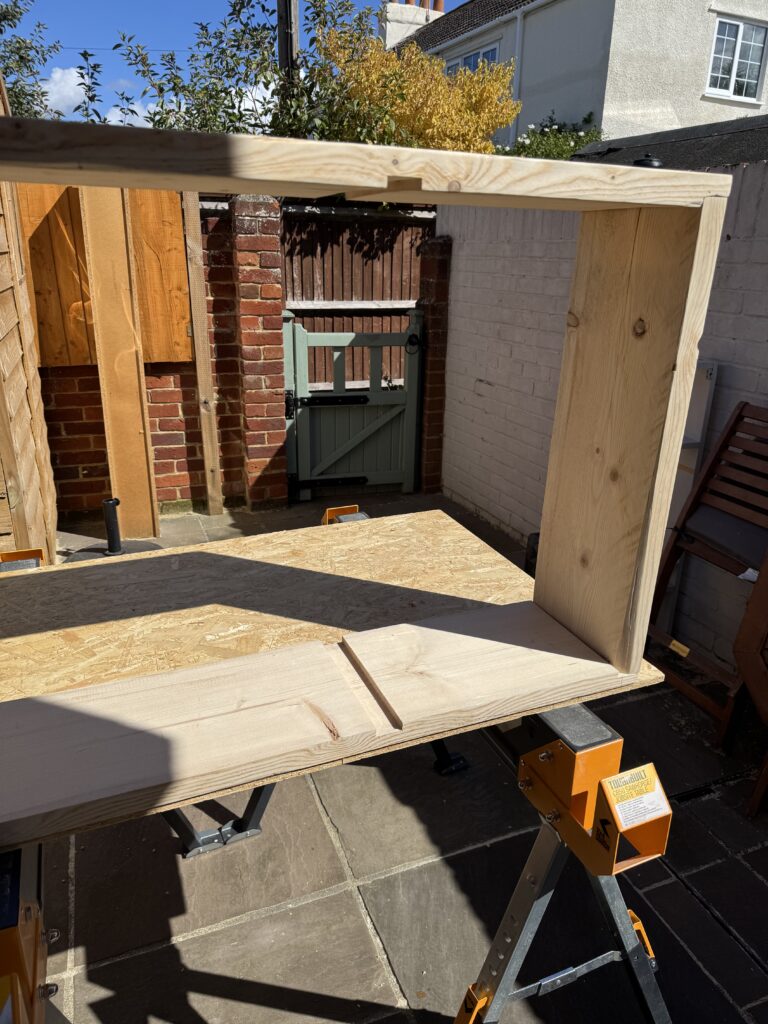 Routed cut for the section separator completed.