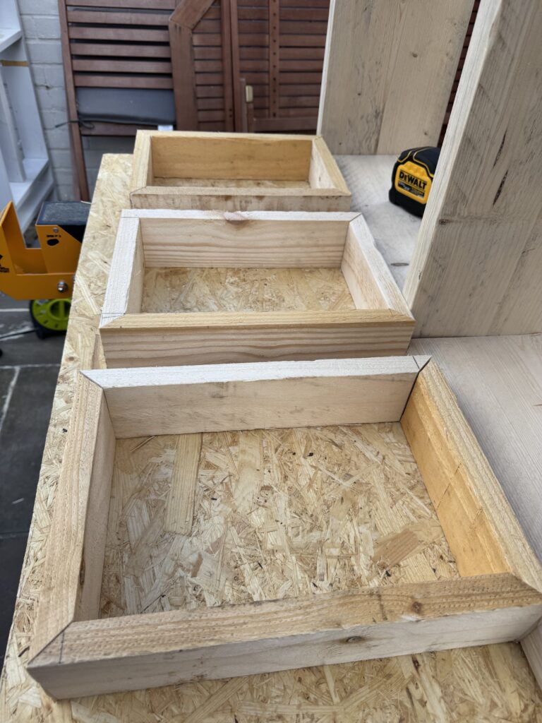 Kindling basket cuts all completed.